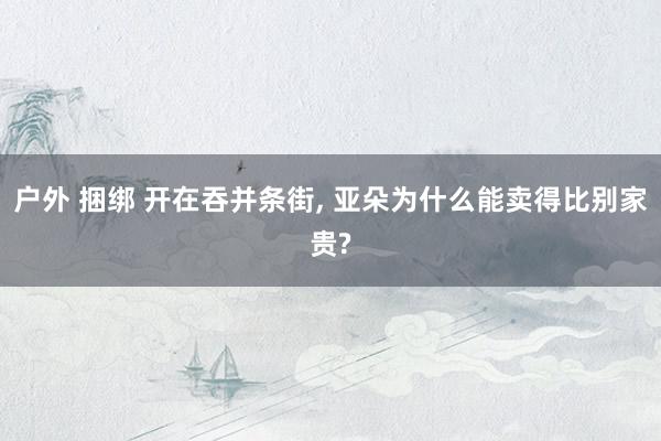 户外 捆绑 开在吞并条街， 亚朵为什么能卖得比别家贵?