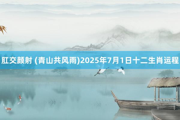 肛交颜射 (青山共风雨)2025年7月1日十二生肖运程